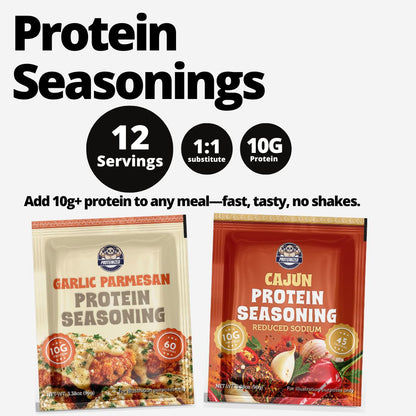 Protein Seasoning Variety Pack, Garlic Parmesan & Cajun