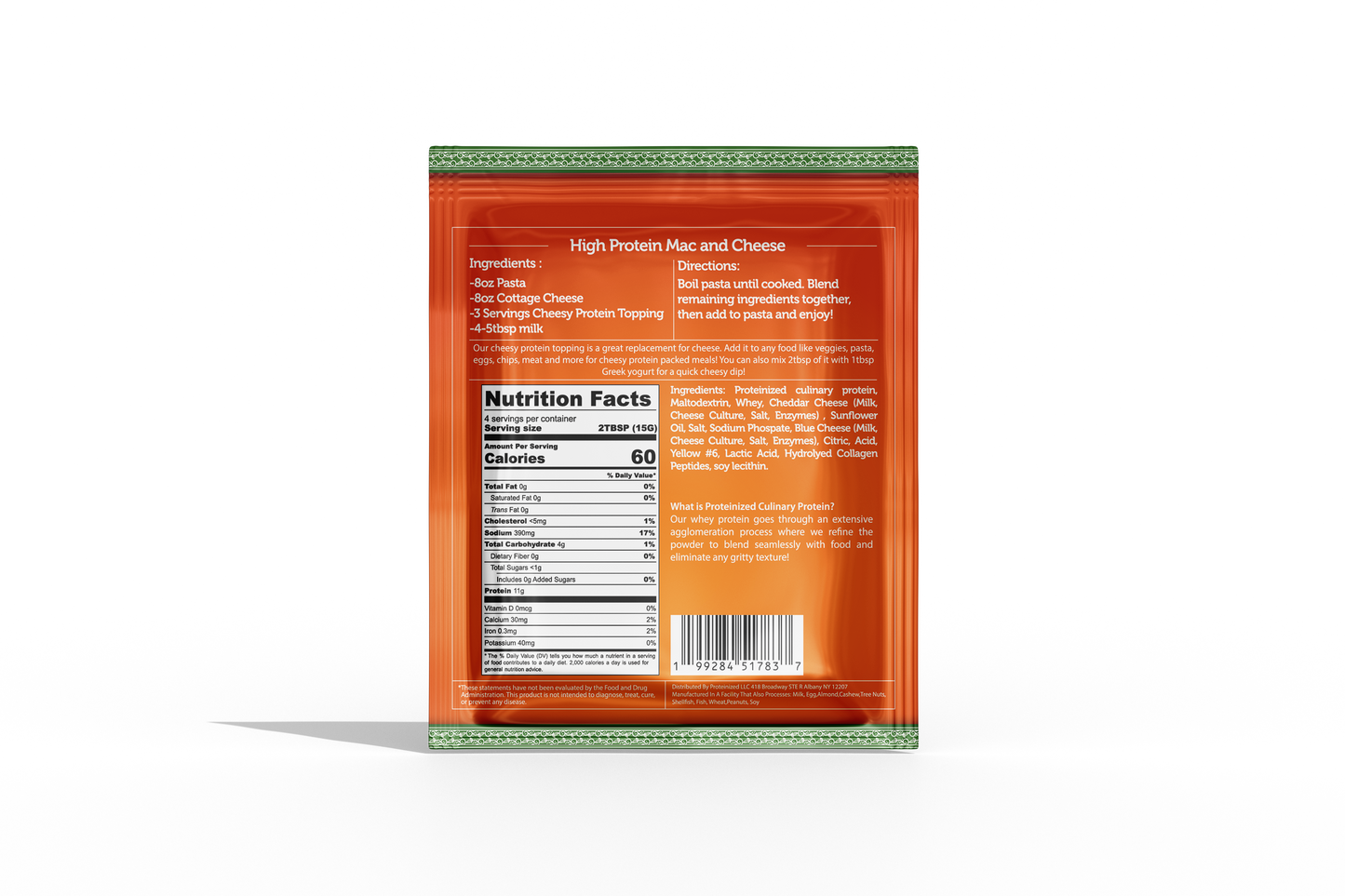 Proteinized Protein Mac & Cheese Powder